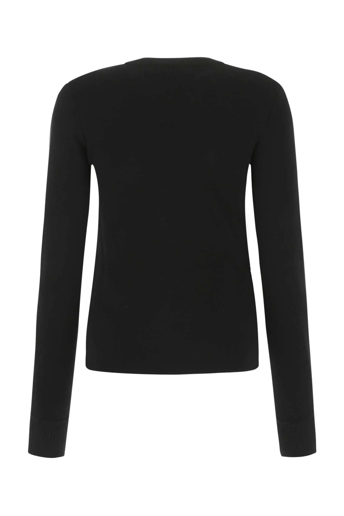 Alexander Mcqueen Black Stretch Wool Blend Sweater