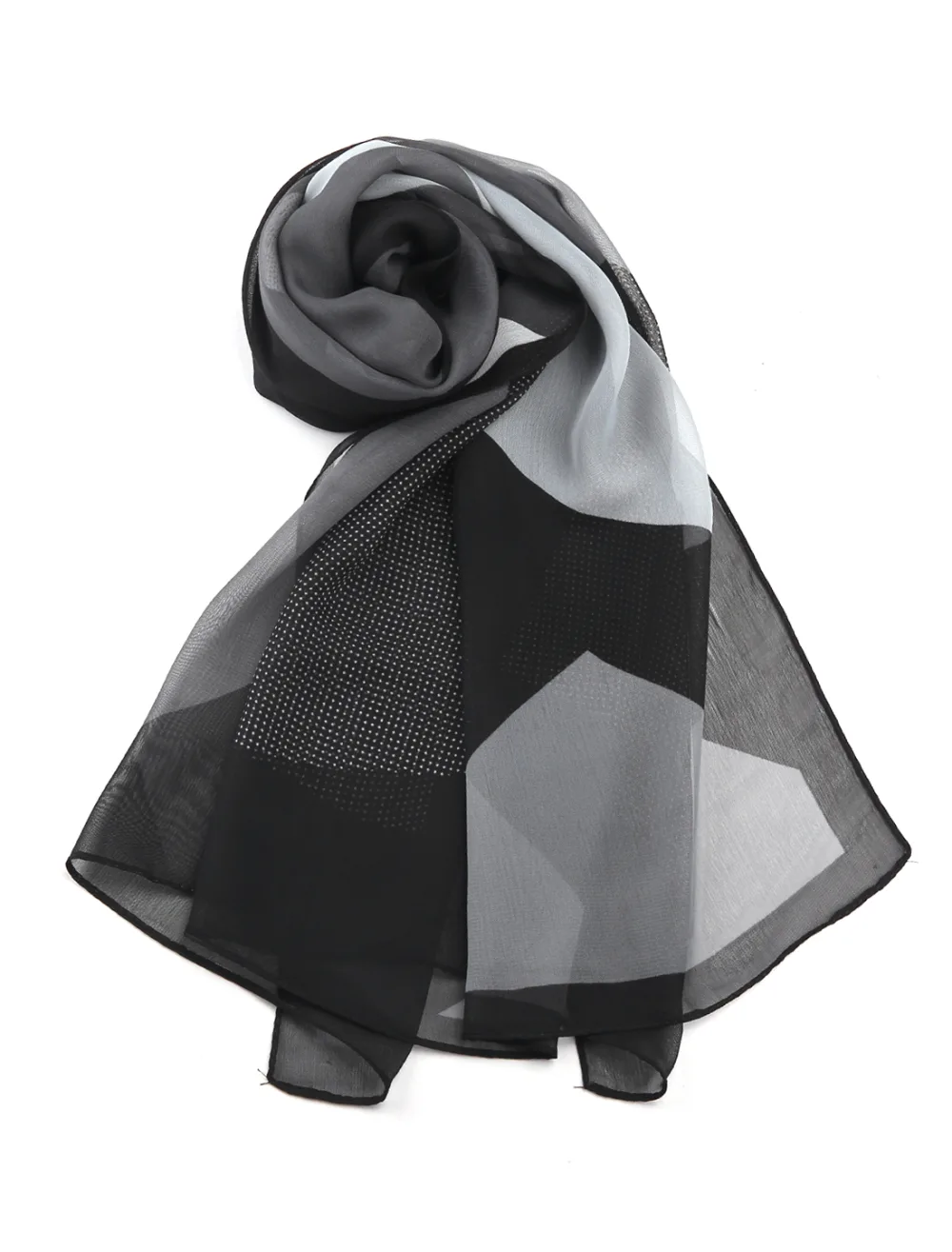 Allegra K- Chiffon Shawl Geometric Style Scarves