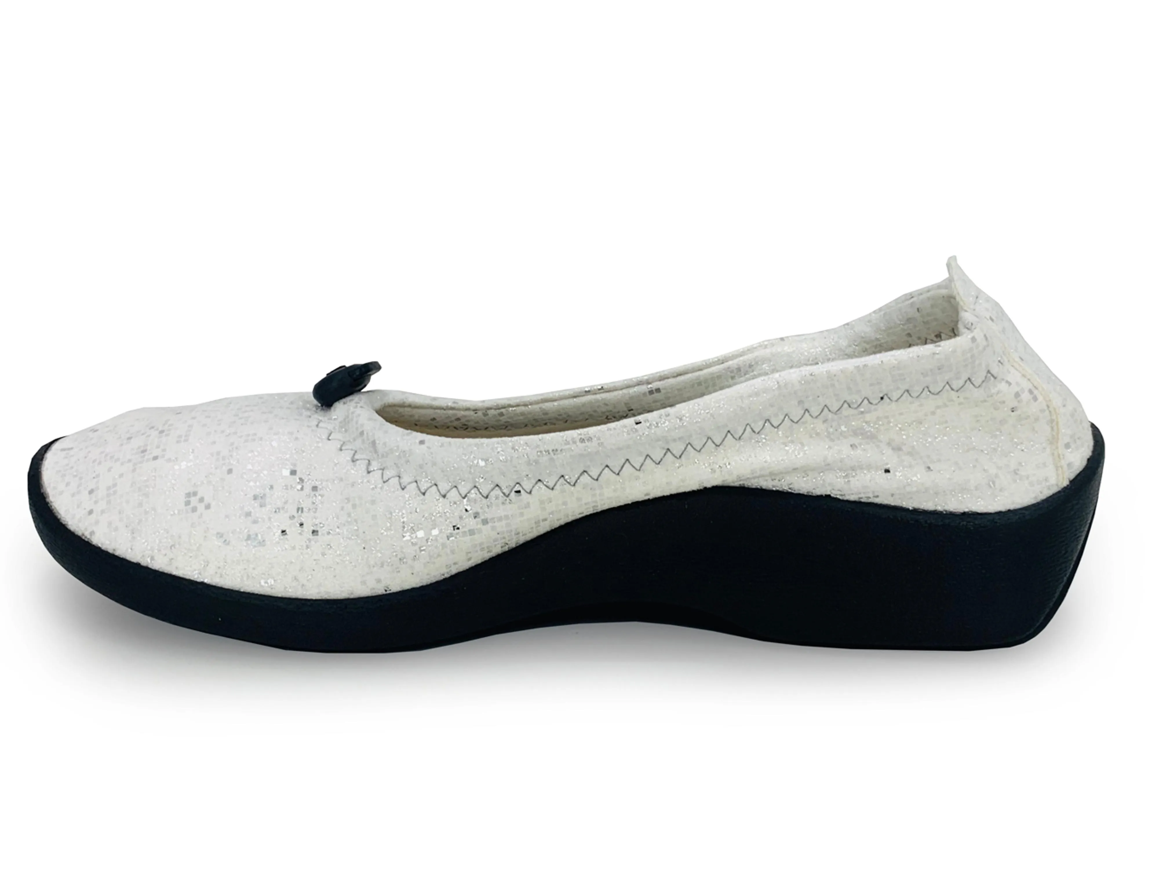 Arcopedico L14 Women's Ballerina White Sparkle