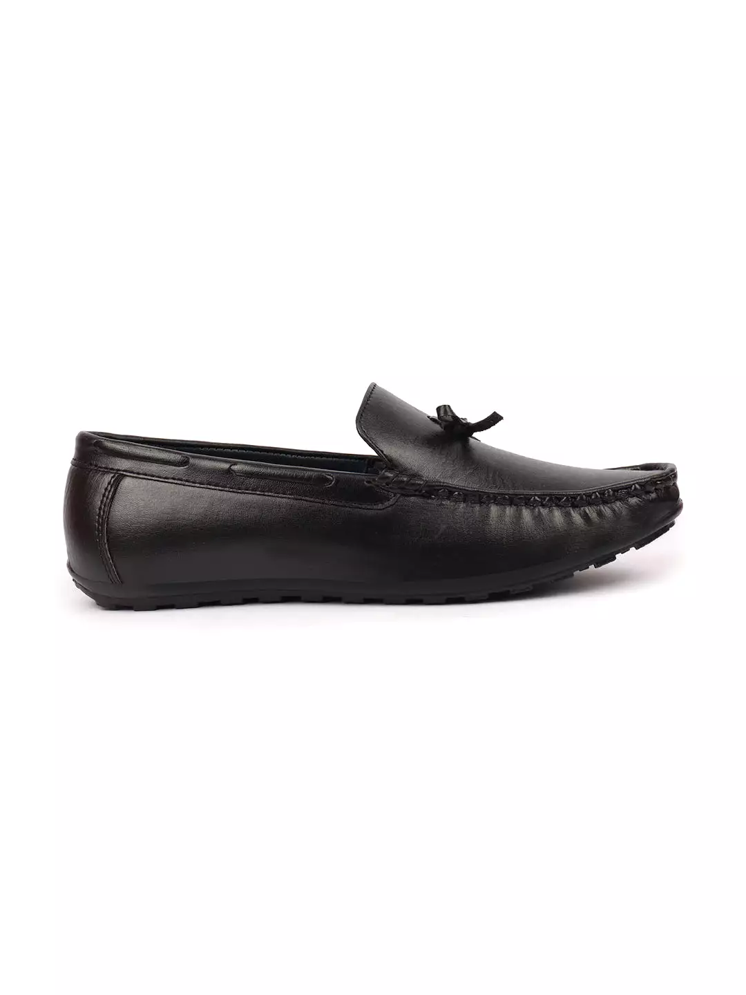 Basics Men Black Classic Stylish Stitched Tassel Lace Design Casual Shoes Moccasin and Loafers