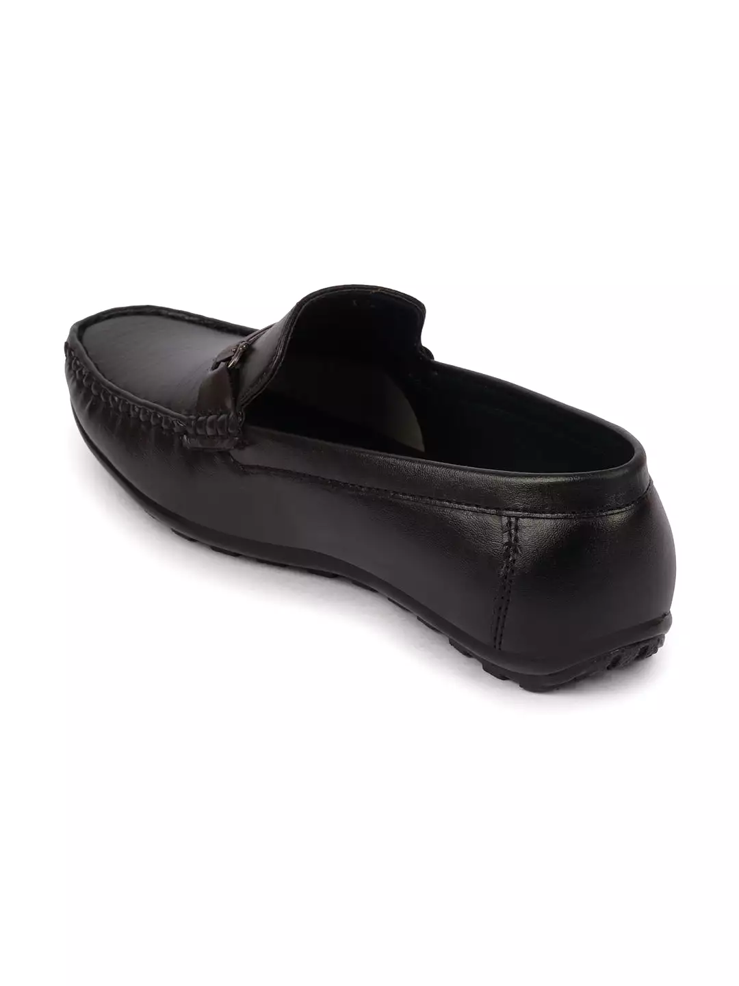 Basics Men Black Horsebit Buckle Premium Slip On Casual Loafers and Moccasin Shoes