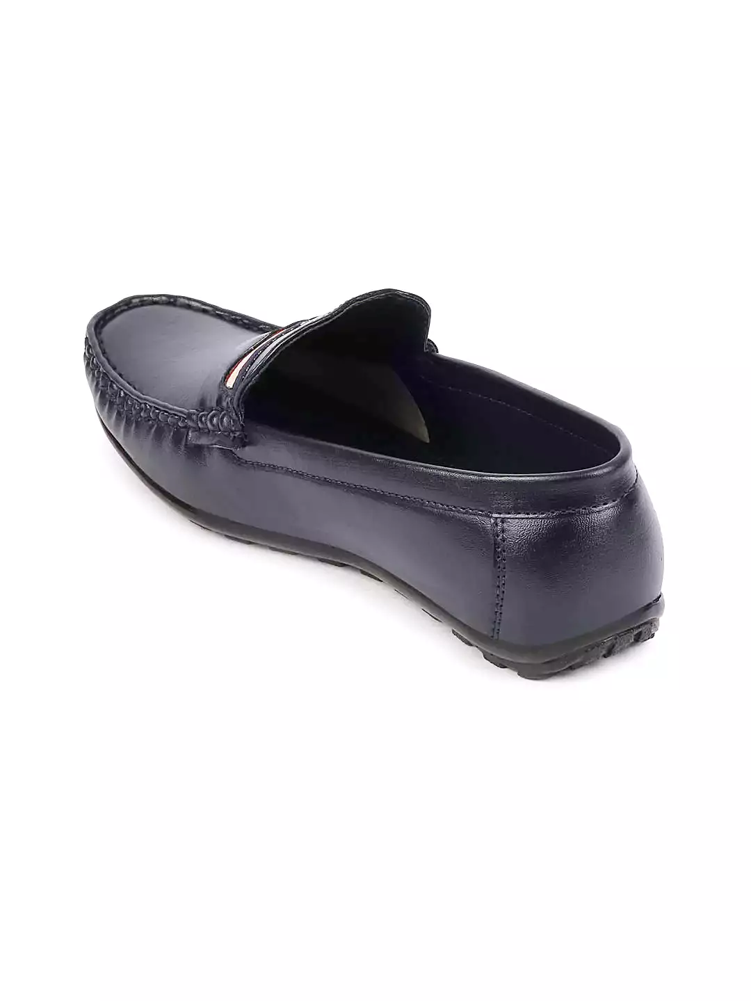 Basics Men Blue Colored Stripe Design Casual Slip On Loafers and Moccasin Shoes