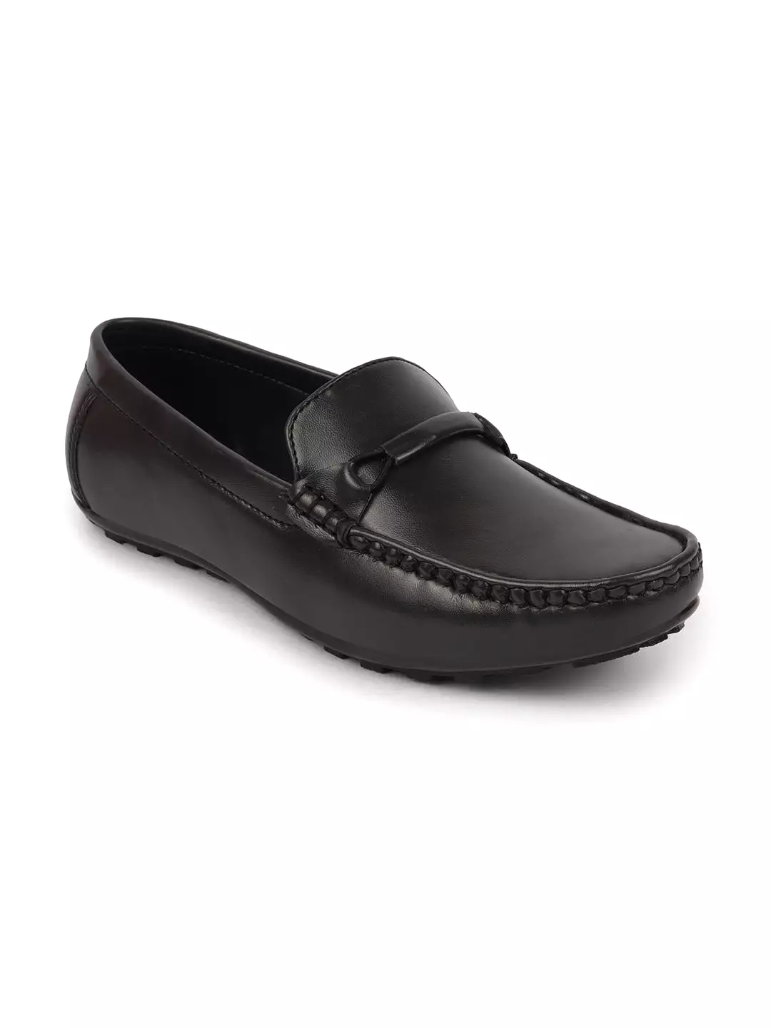 Basics Men Grey Buckle Design Slip On Casual Loafers and Moccasin Shoes