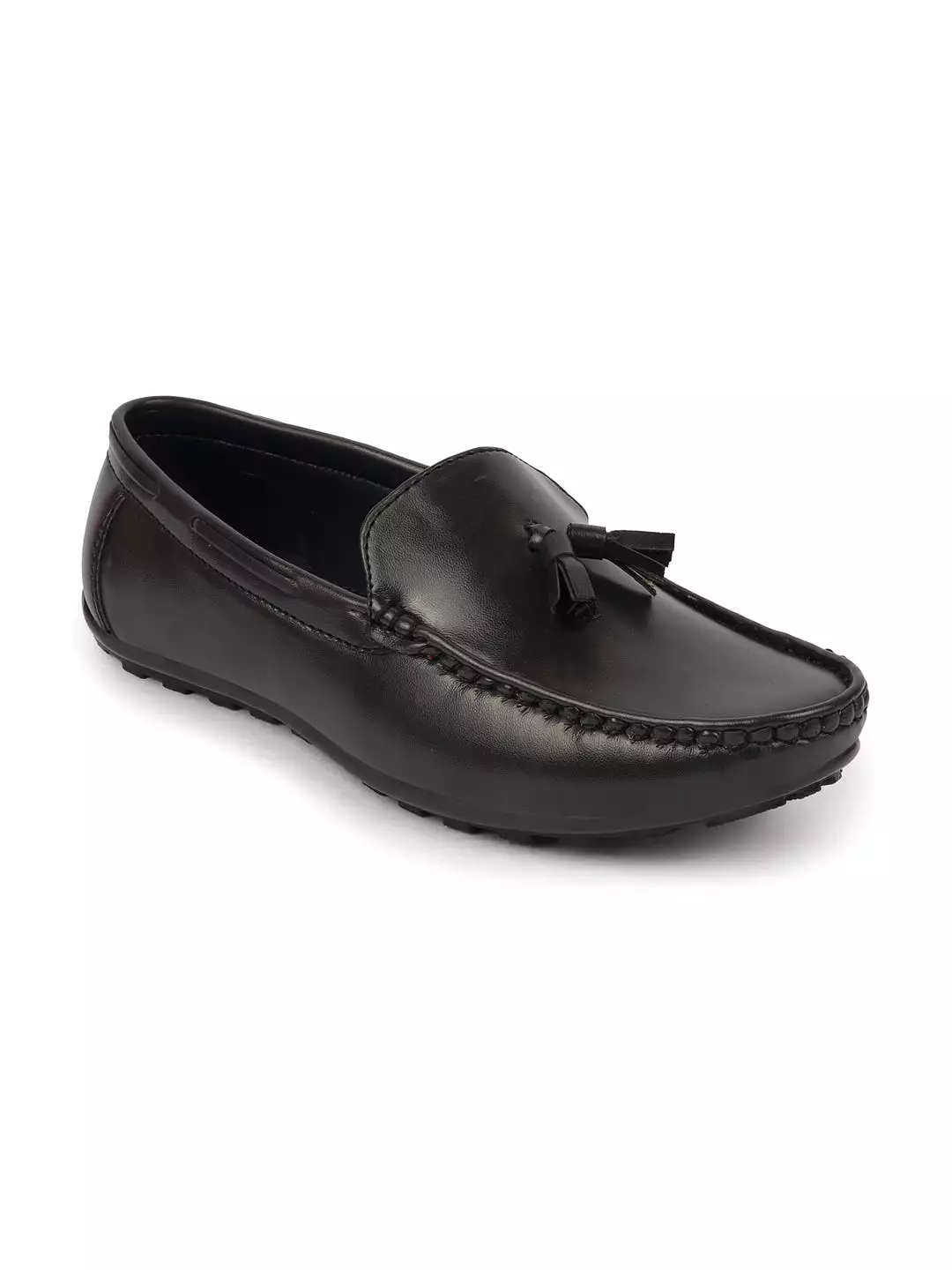 Basics Men Grey Side Stitched Casual Slip On Tassel Loafers and Moccasin Shoes