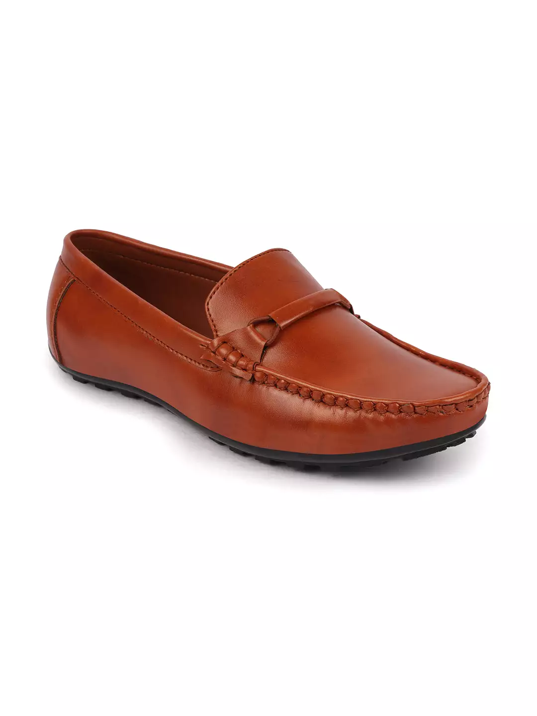 Basics Men Tan Buckle Design Slip On Casual Loafers and Moccasin Shoes