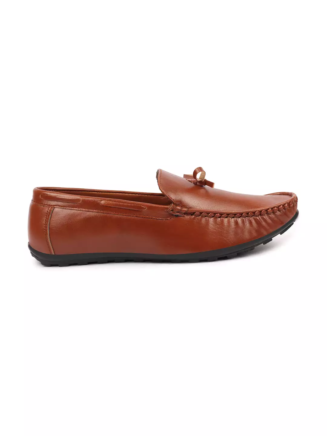 Basics Men Tan Classic Stylish Stitched Tassel Lace Design Casual Shoes Moccasin and Loafers