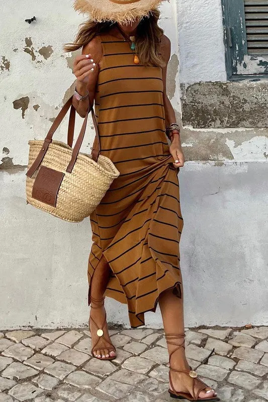 Beach Vacay Striped Dress - 5 Colors