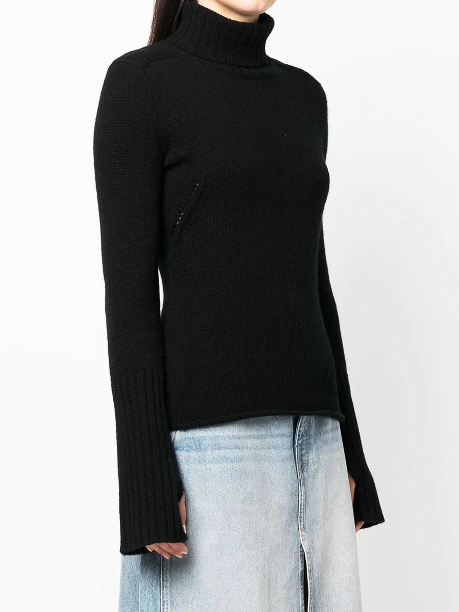 Biky Biker Cashmere Sweater in Black