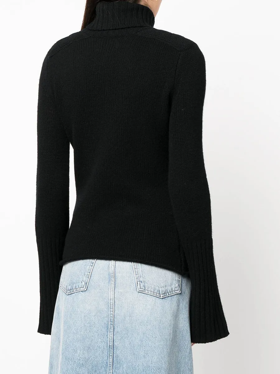 Biky Biker Cashmere Sweater in Black