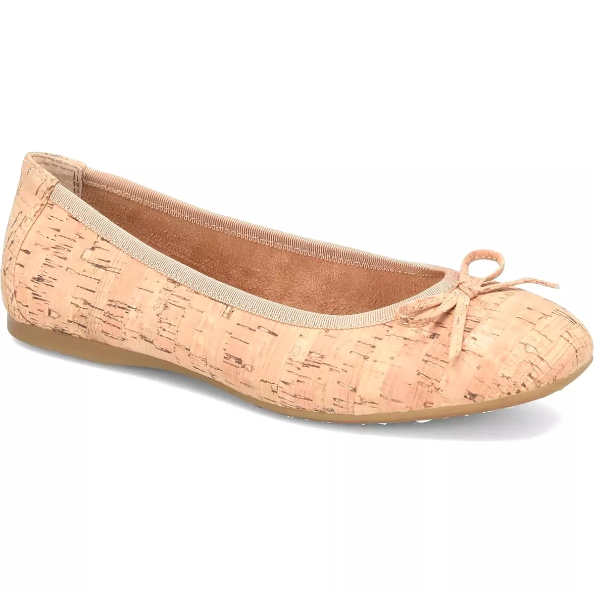 Born Womens Brin Cork Bow Ballet Flats