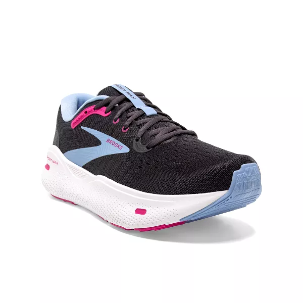 Brooks Women's Ghost Max Wide Ebony/Open Air/Lilac Rose