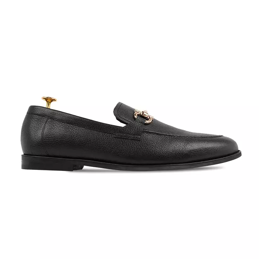 BUCHAREST - BLACK PEBBLE GRAIN LOAFER