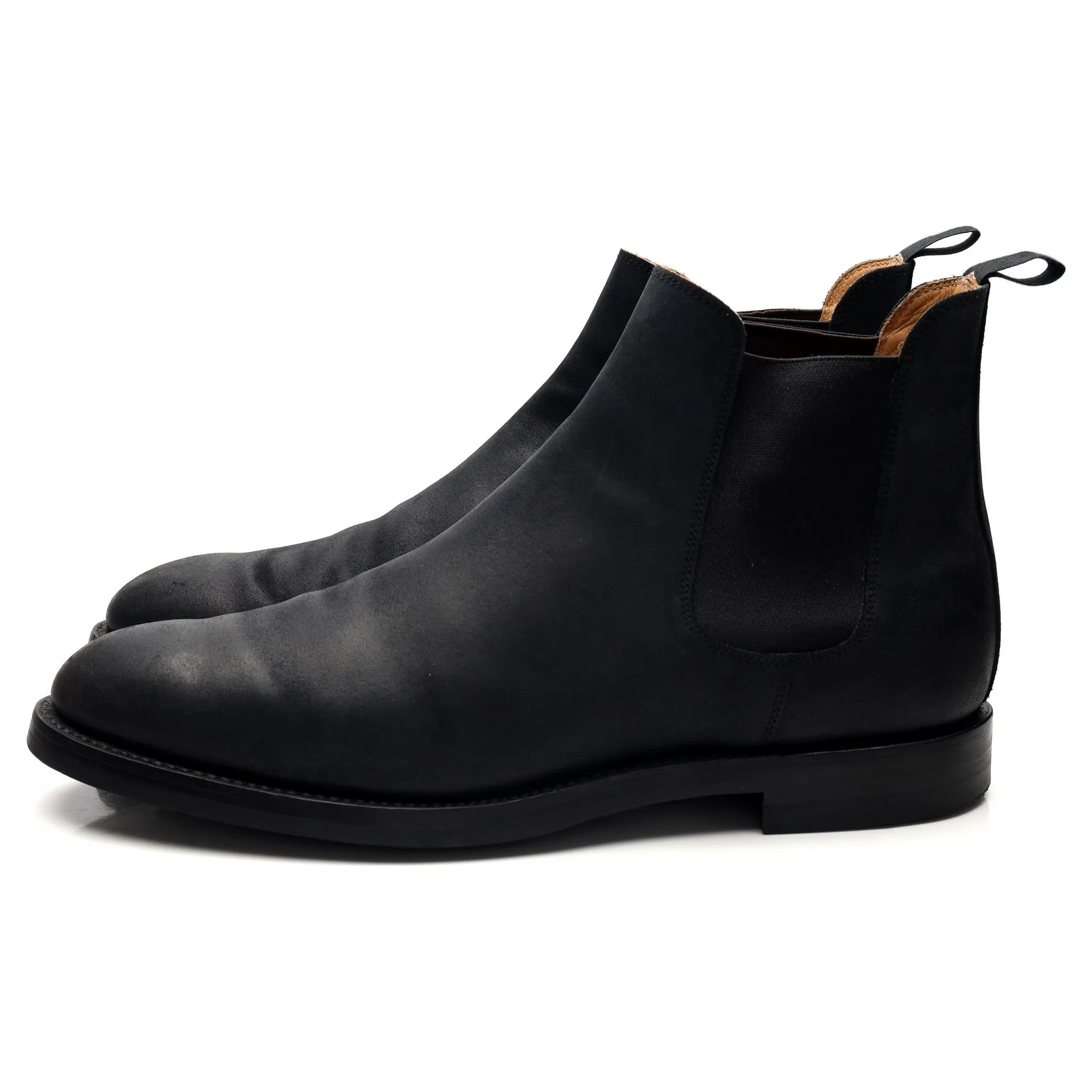 'Chelsea 5' Black Rough-Out Suede Chelsea Boot UK 10.5 E