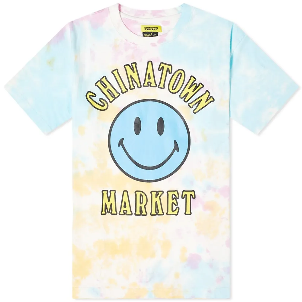 Chinatown Market Smiley Multi T-ShirtTie Dye Purple