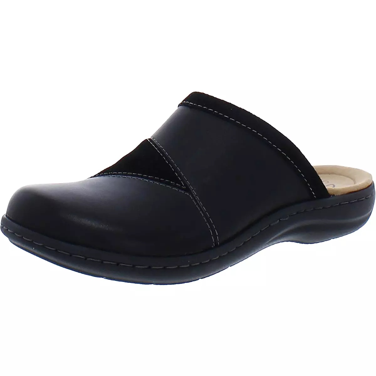 Clarks Womens Laurieann Kyla Faux Leather Slip On Mules