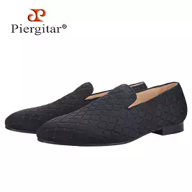 Classic Style Men Loafers Black Cotton Lattice Men Casual Shoes