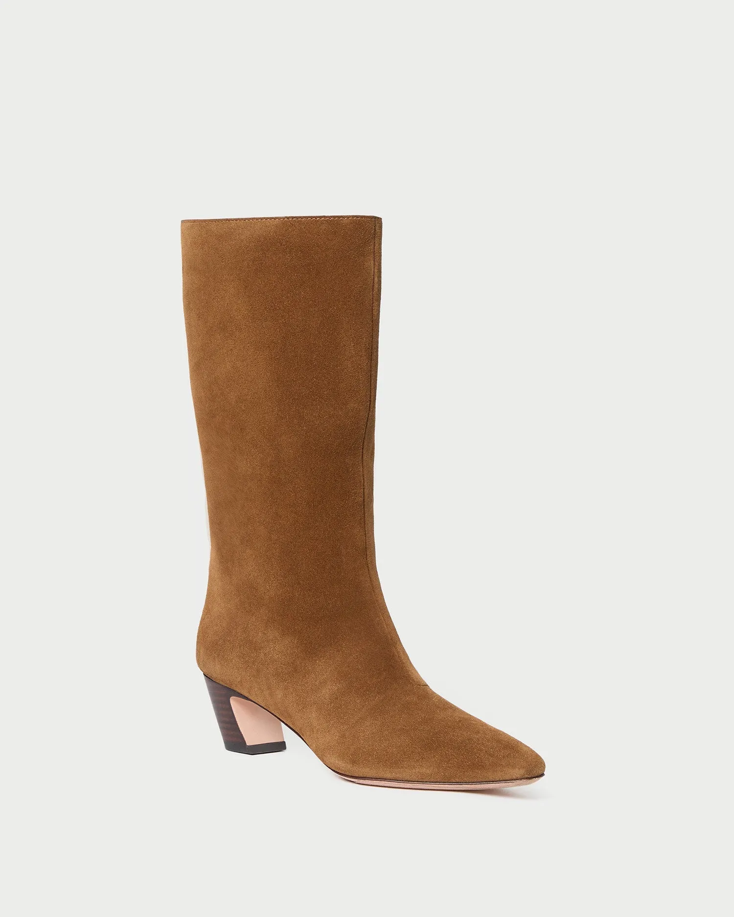 Cleo Kicked Heel Mid Calf Boot