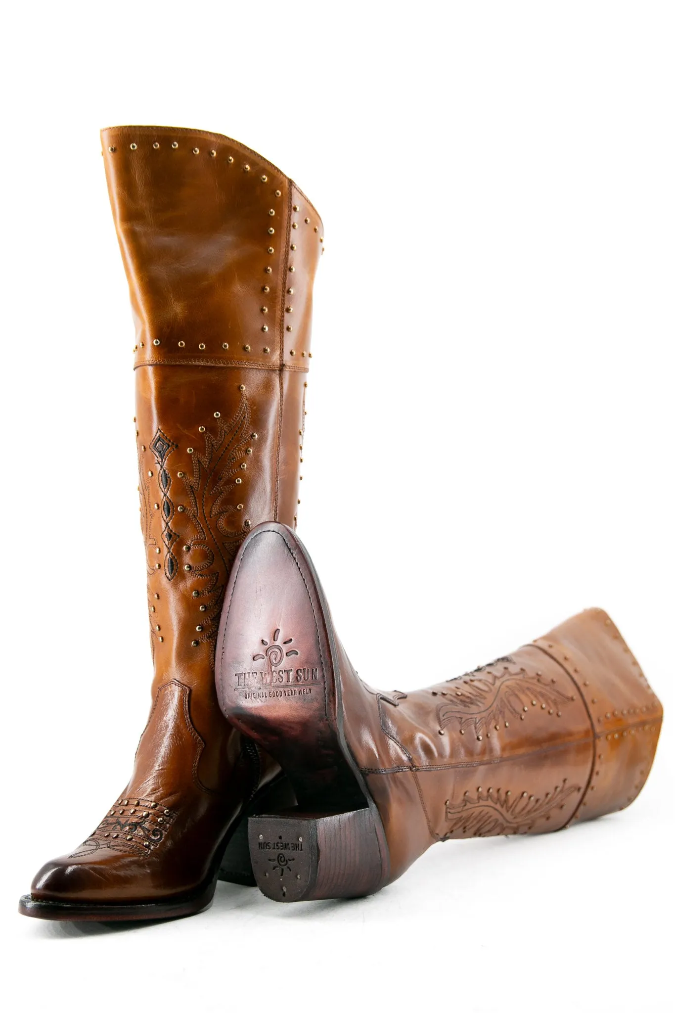 Dafne Tall Round Toe Cowgirl Boot