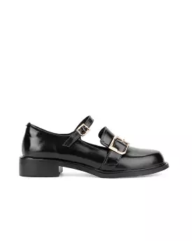 Double Buckle Straps Penny Mary Jane Loafers