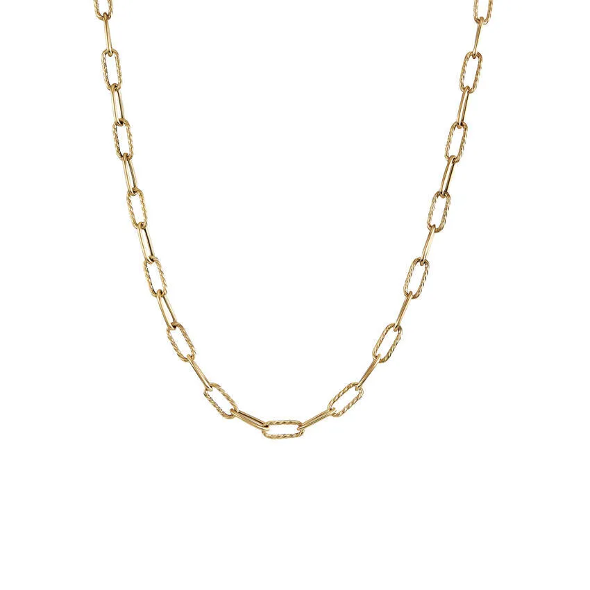 DY Madison Chain Necklace in 18K Yellow Gold 4MM