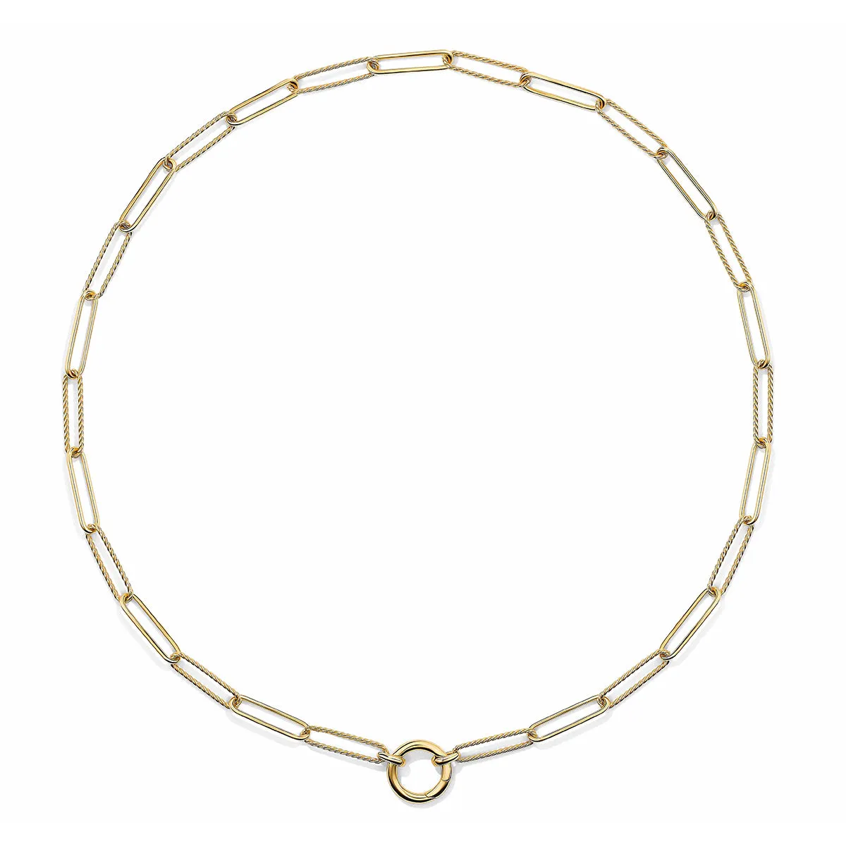 DY Madison Elongated Chain Necklace in 18K Yellow Gold, 5MM