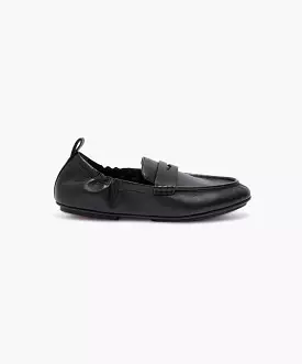 FitFlop Allegro Leather All Black Penny Loafers