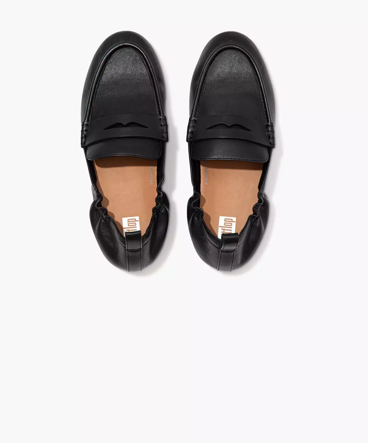 FitFlop Allegro Leather All Black Penny Loafers