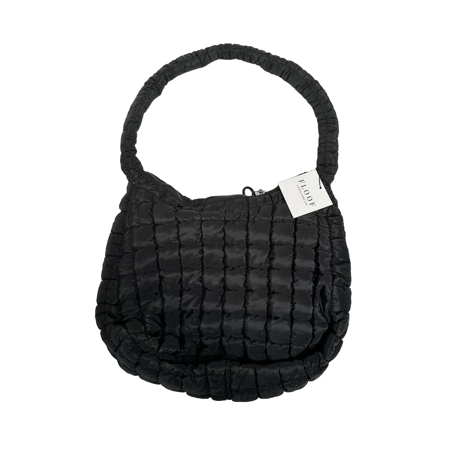 FLOOF Nylon Puffer Tote in Black