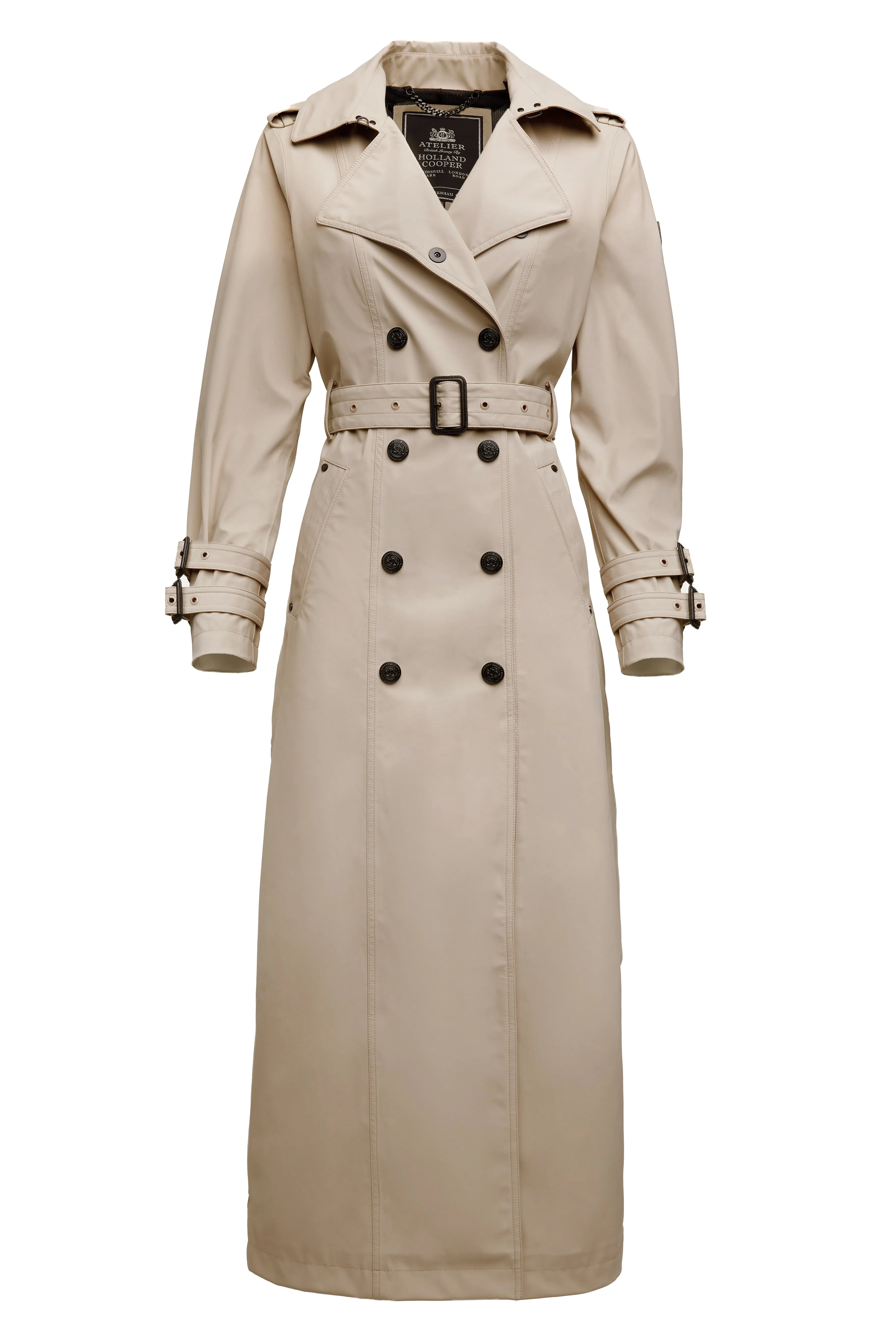 Full Length Kendal Waterproof Trench Coat (Stone)