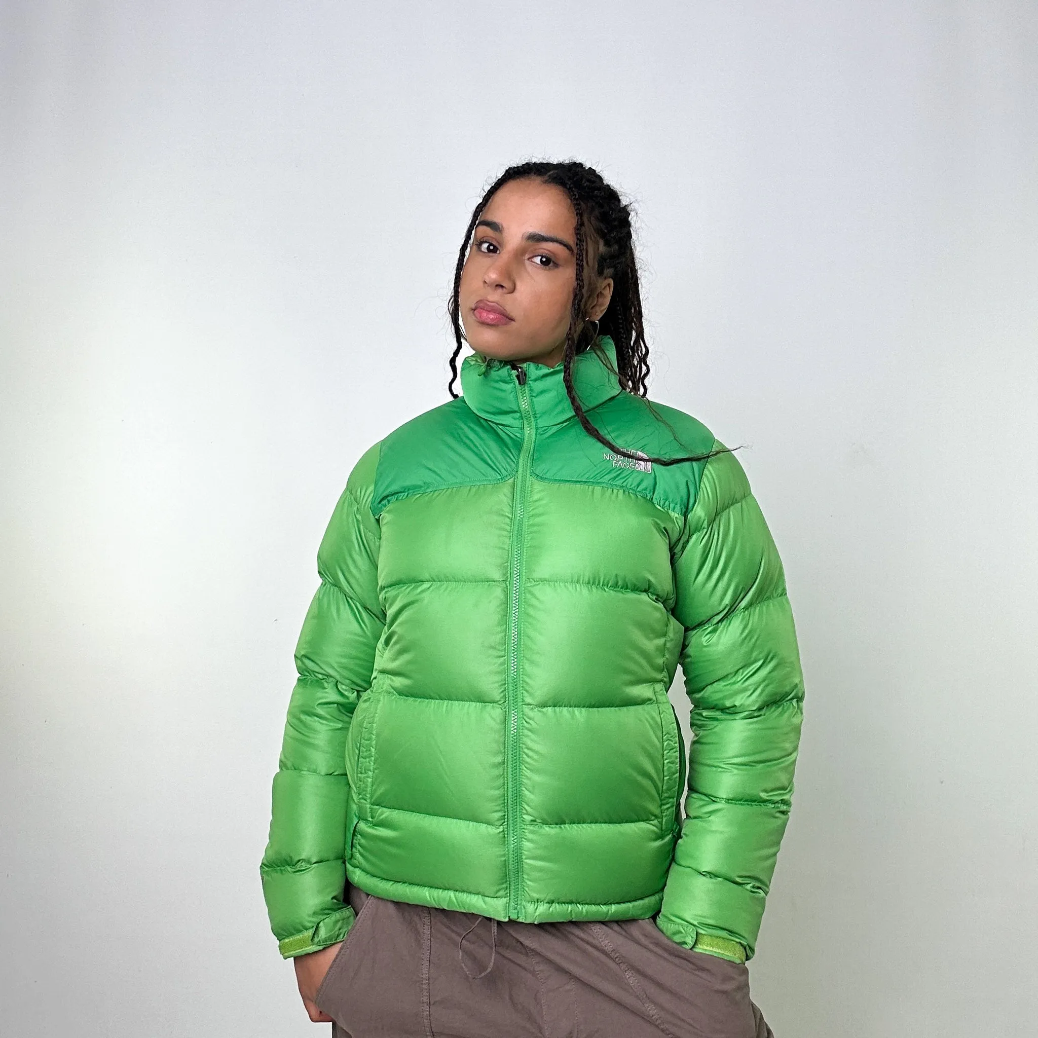 Green 90s The North Face 700 Series Puffer Jacket Coat (M)