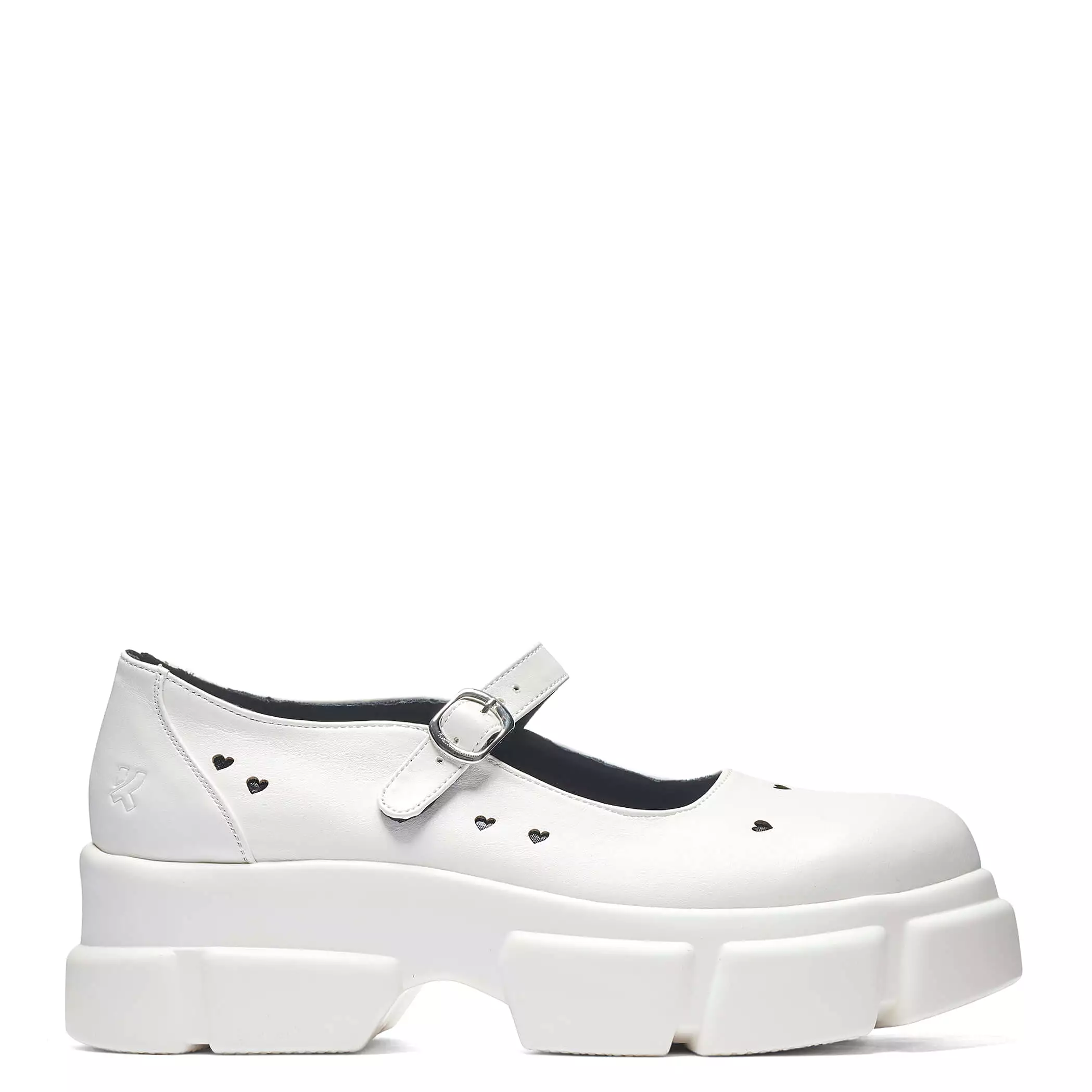 Harmony Heart Mary Jane Shoes - White