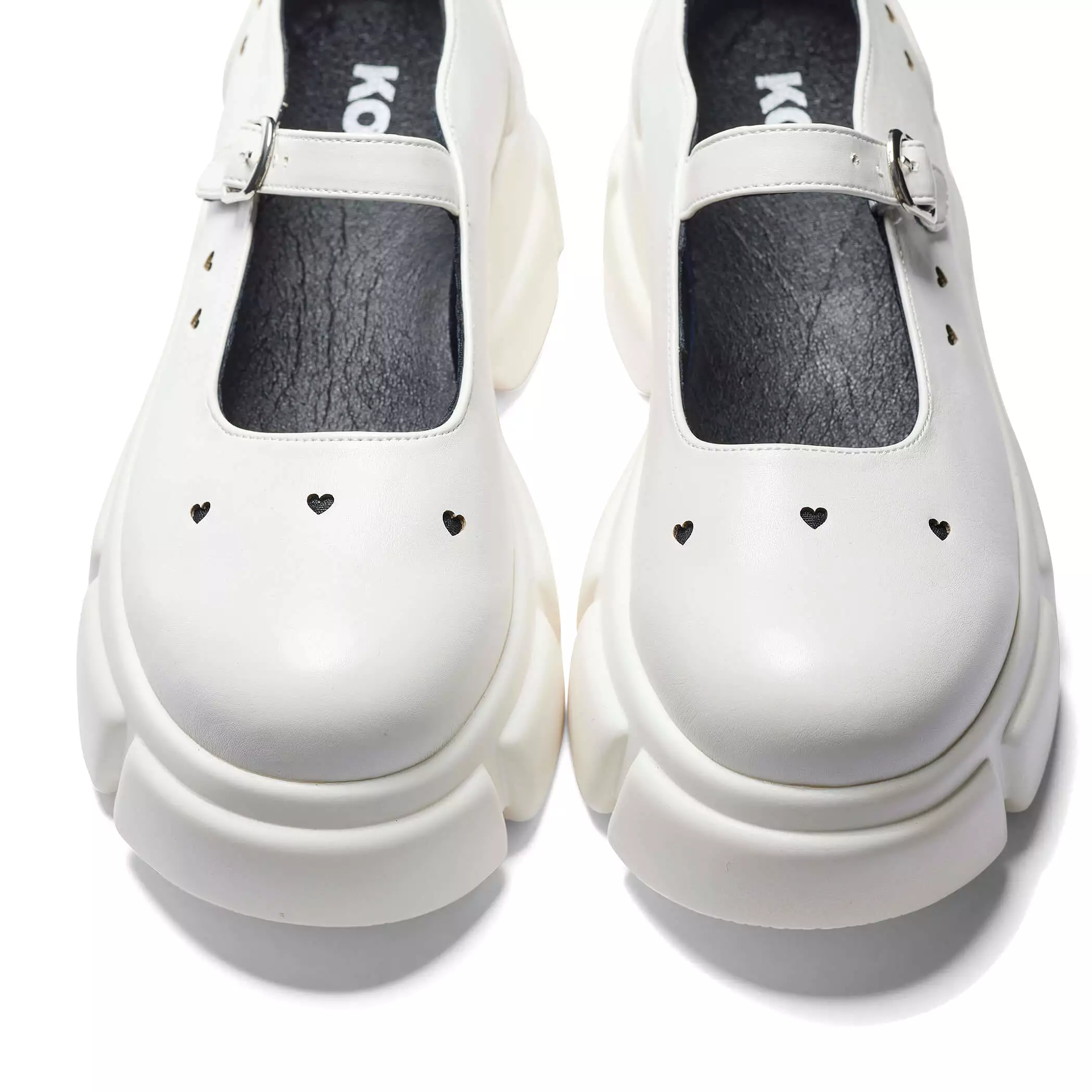 Harmony Heart Mary Jane Shoes - White