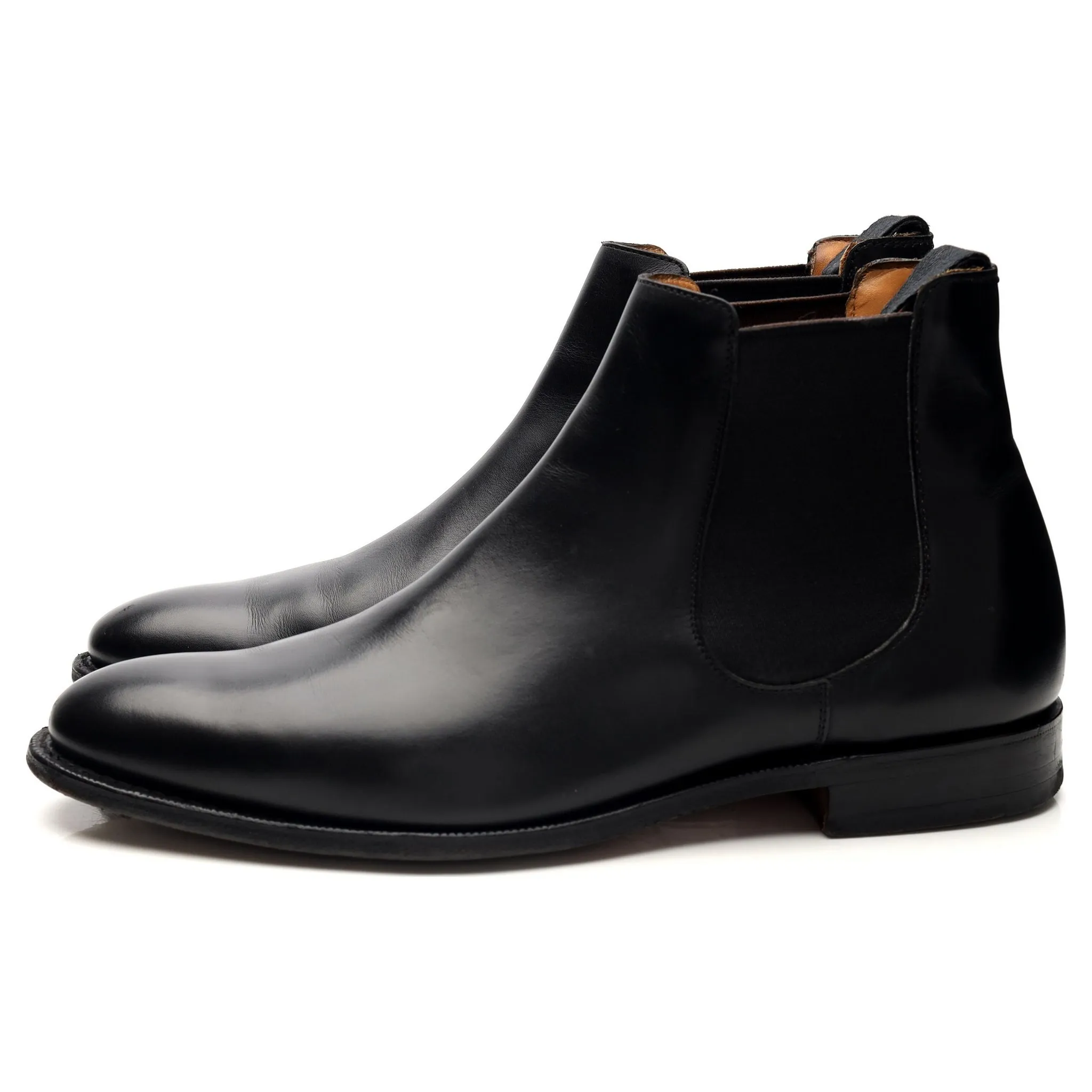 'Houston' Black Leather Chelsea Boot UK 8