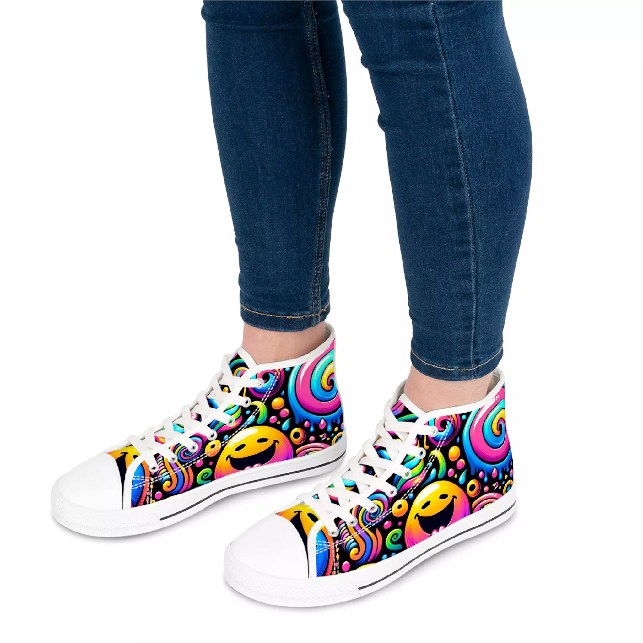 Hyper Groove Women's High Top Canvas Rave Sneakers