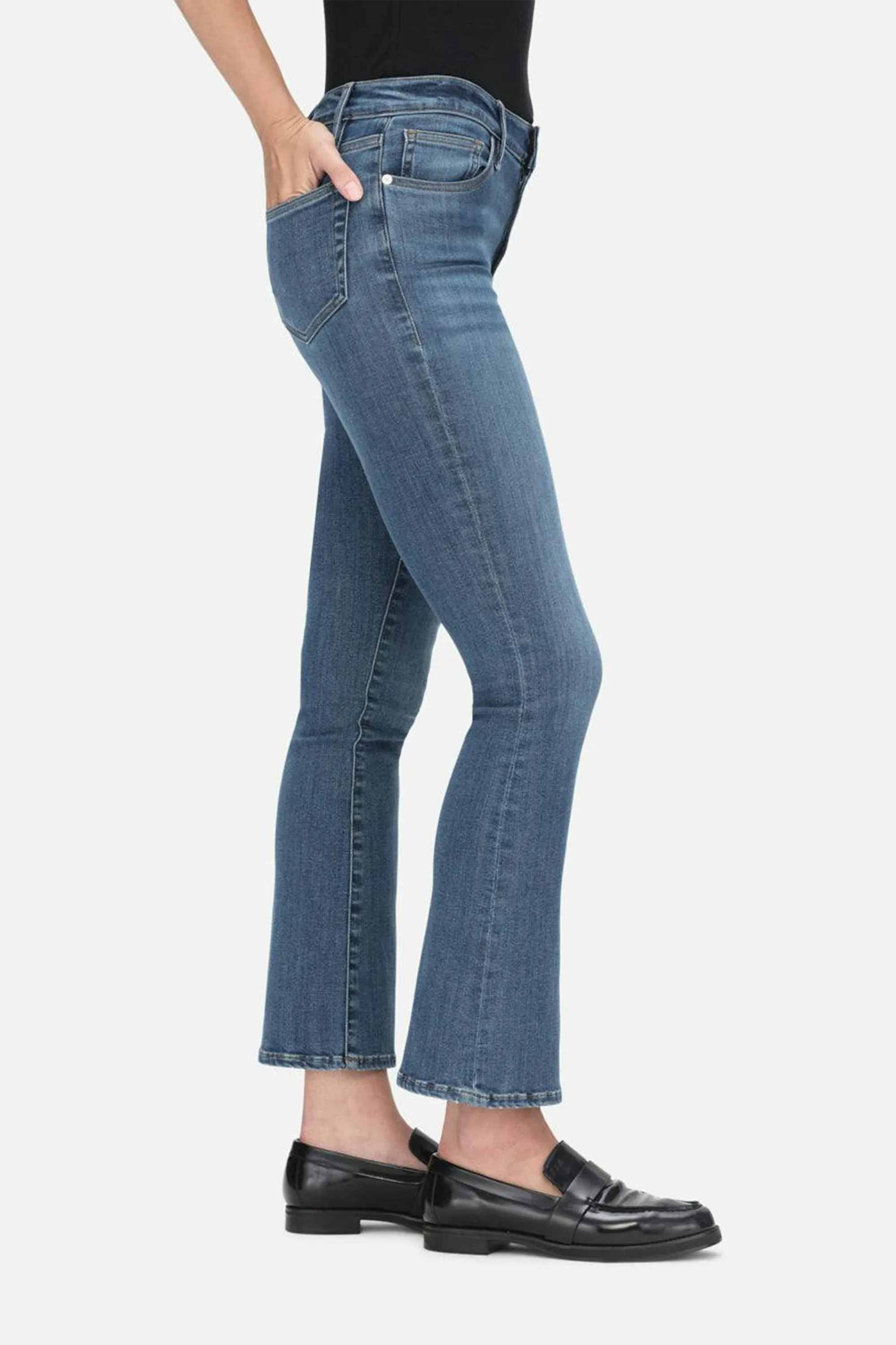 Jeans Le Crop Mini Boot in Poe