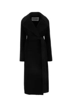 Jil Sander Black Llama Blend Coat