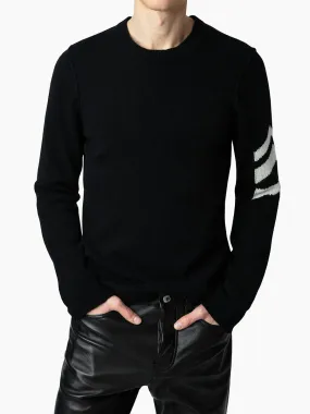 Kennedy Arrow Cashmere Sweater in Black