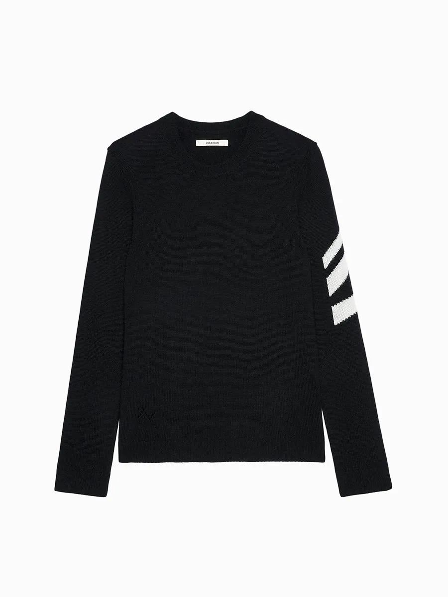 Kennedy Arrow Cashmere Sweater in Black