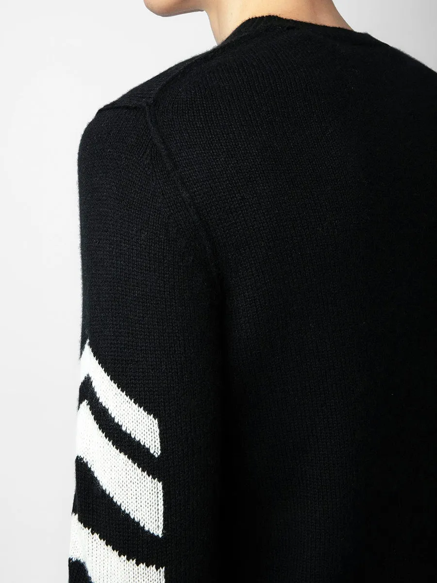 Kennedy Arrow Cashmere Sweater in Black