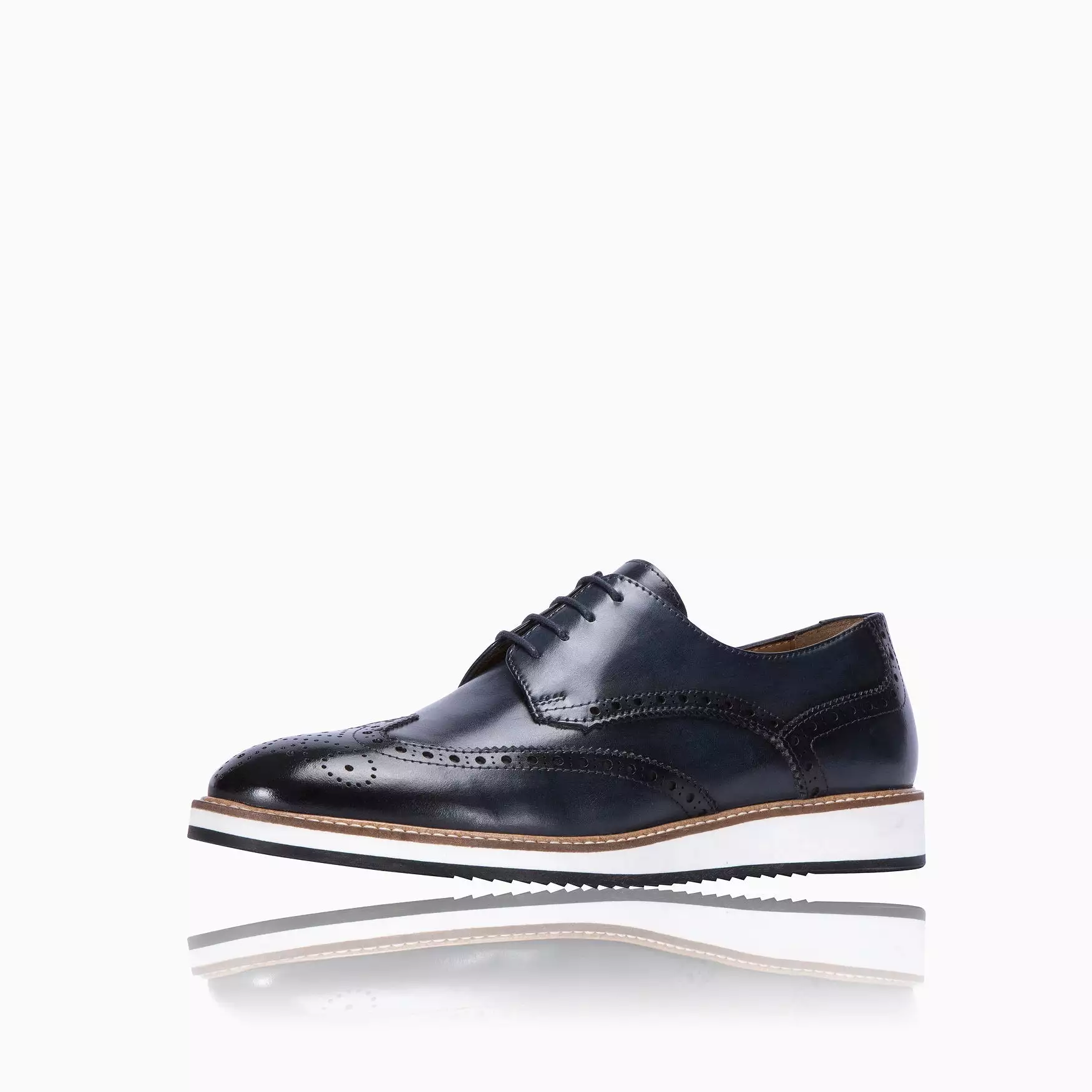 Lace up Comfort Brogue, Navy