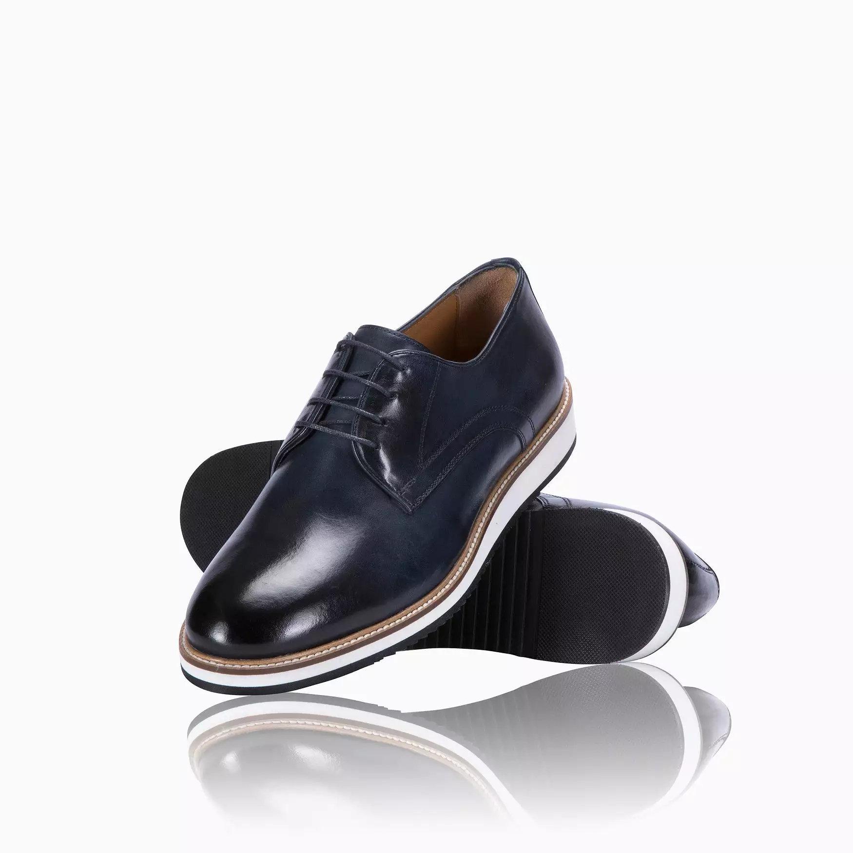 Lace up Comfort Shoe, Navy