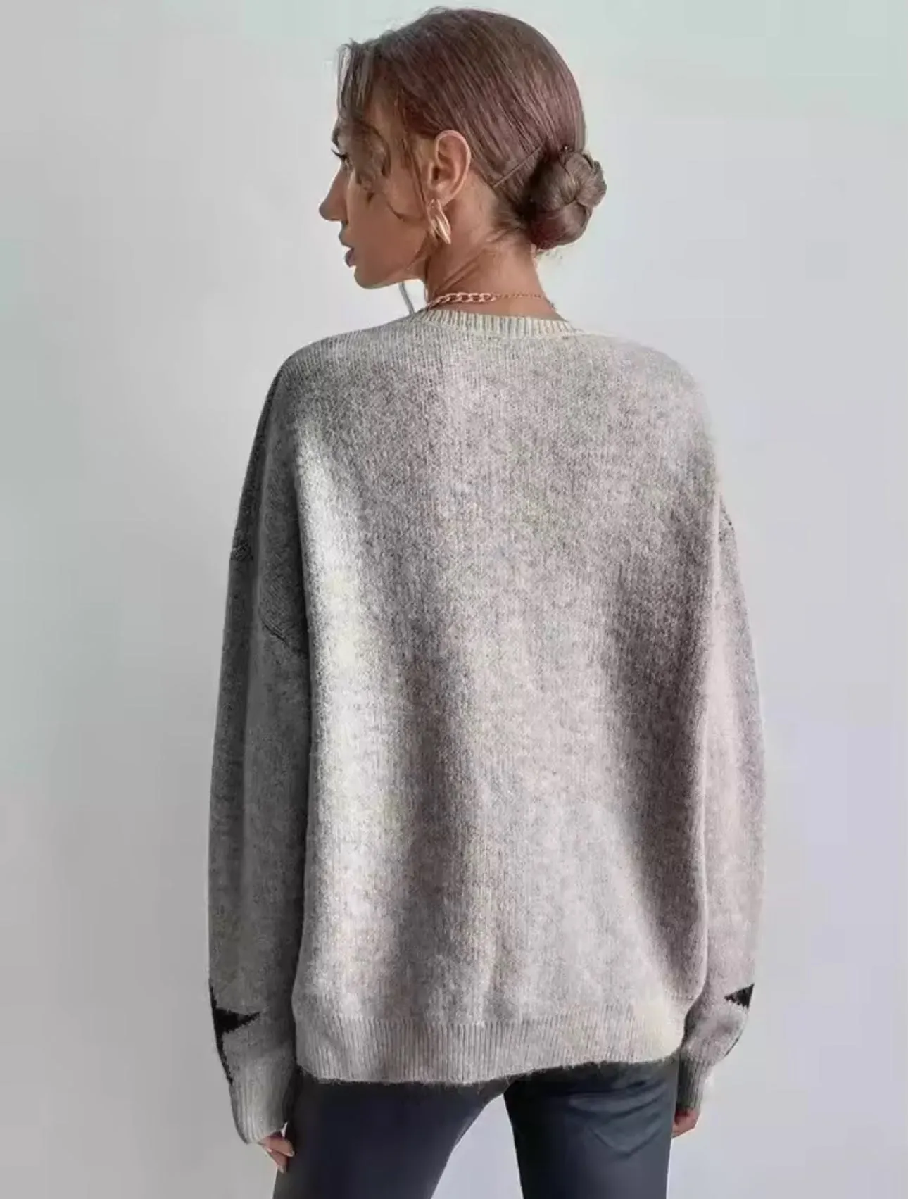 Large Star Grey Sweater