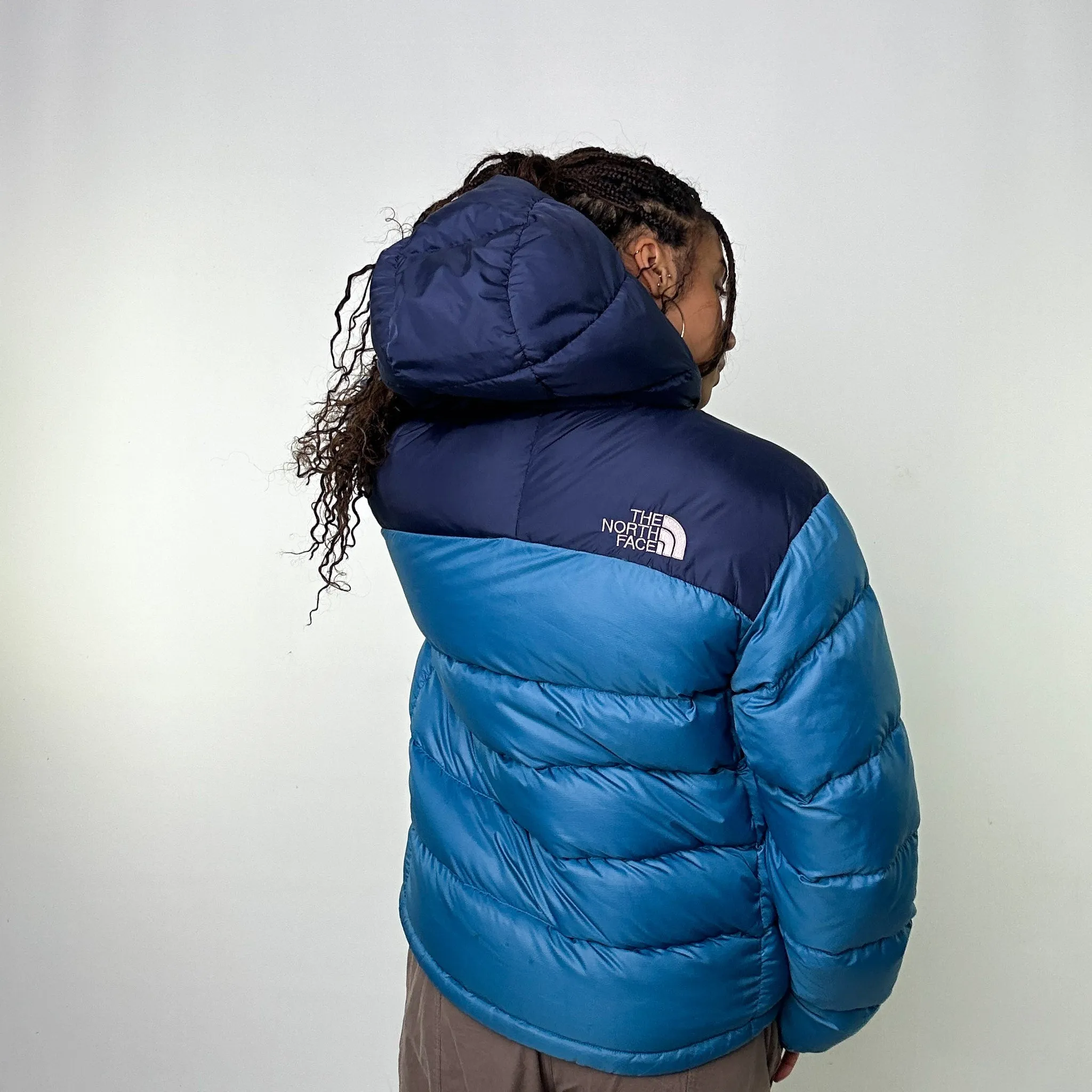 Light Blue 90s The North Face 700 Series Puffer Jacket Coat (M)