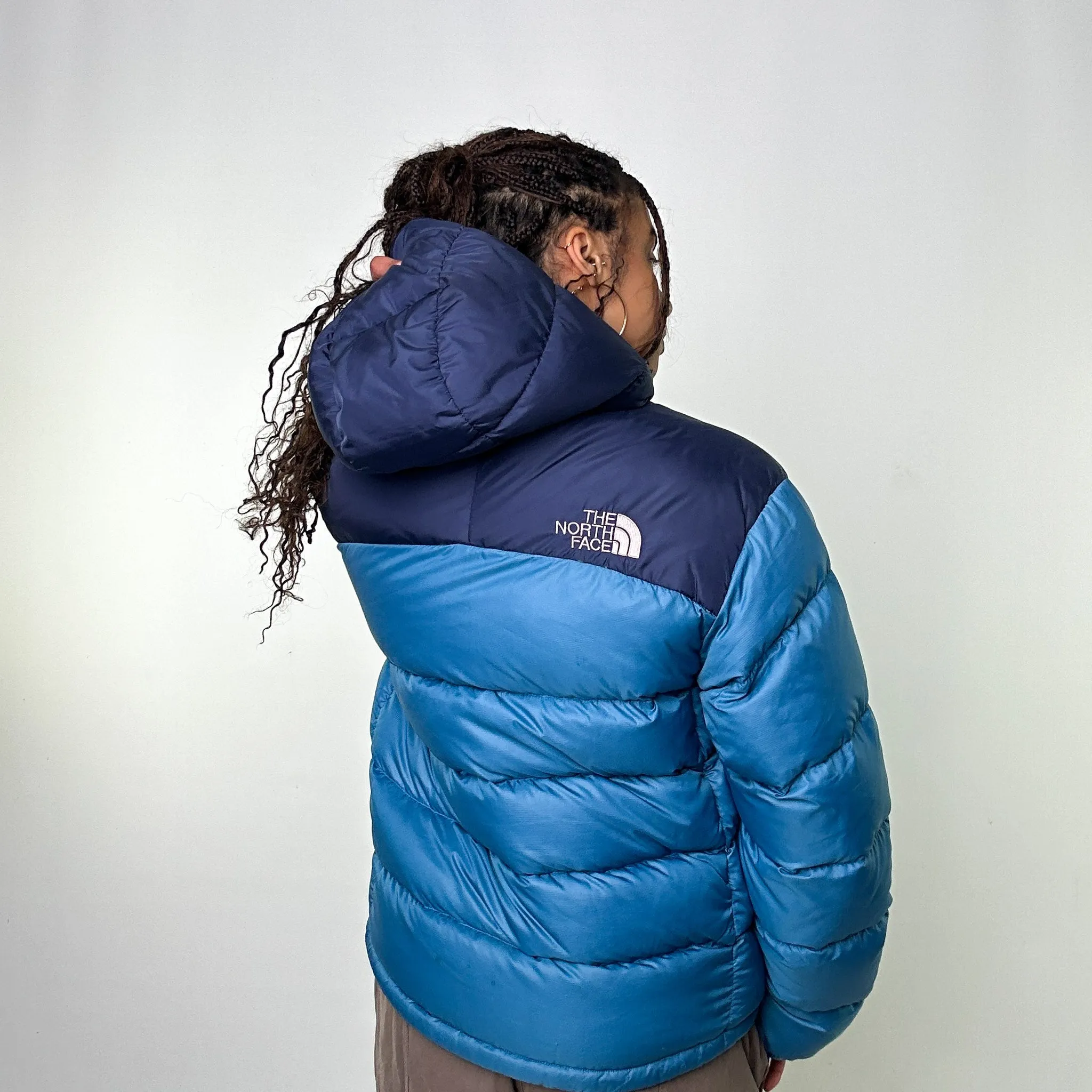 Light Blue 90s The North Face 700 Series Puffer Jacket Coat (M)