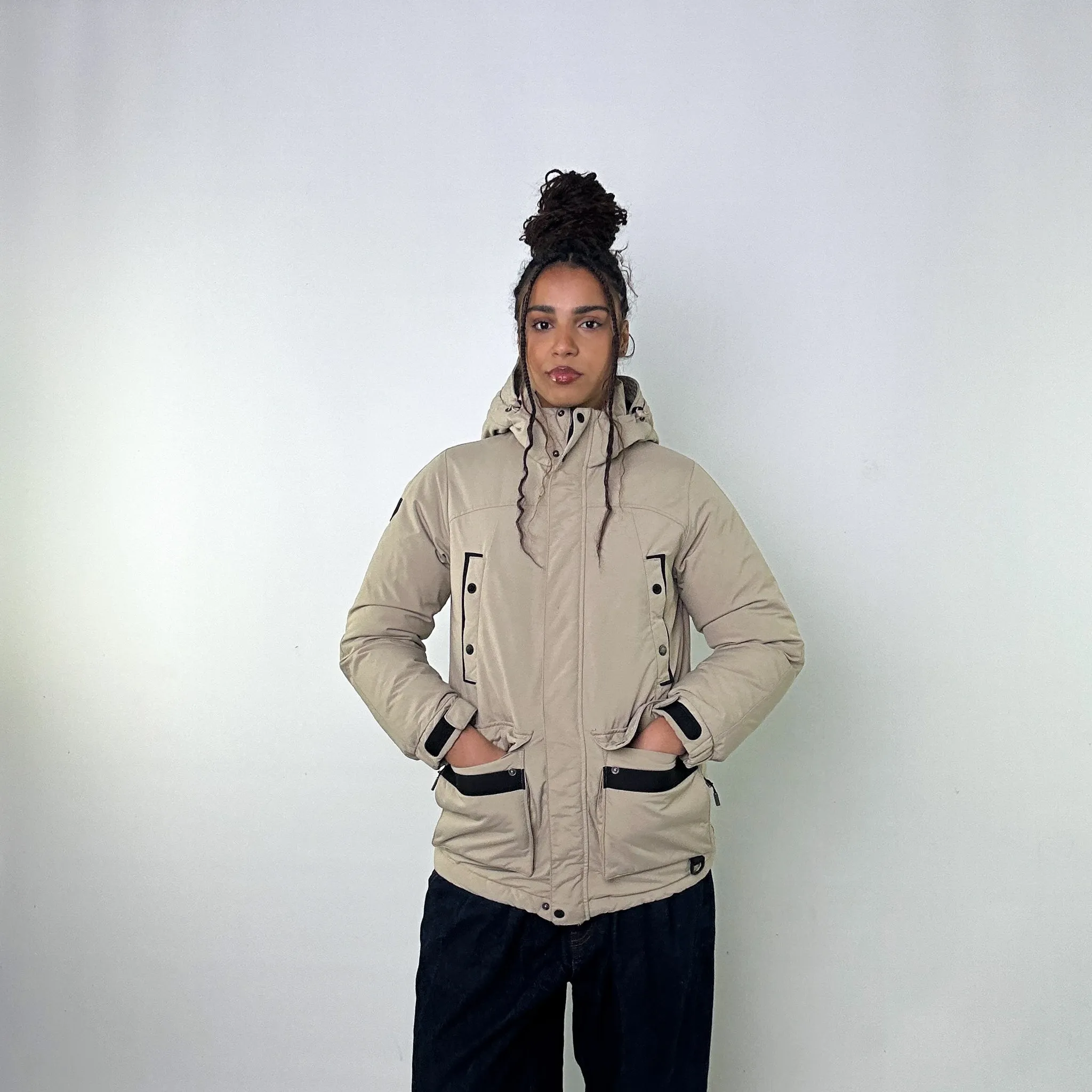 Light Grey 90s Mont Bell Puffer Jacket Coat (XS)