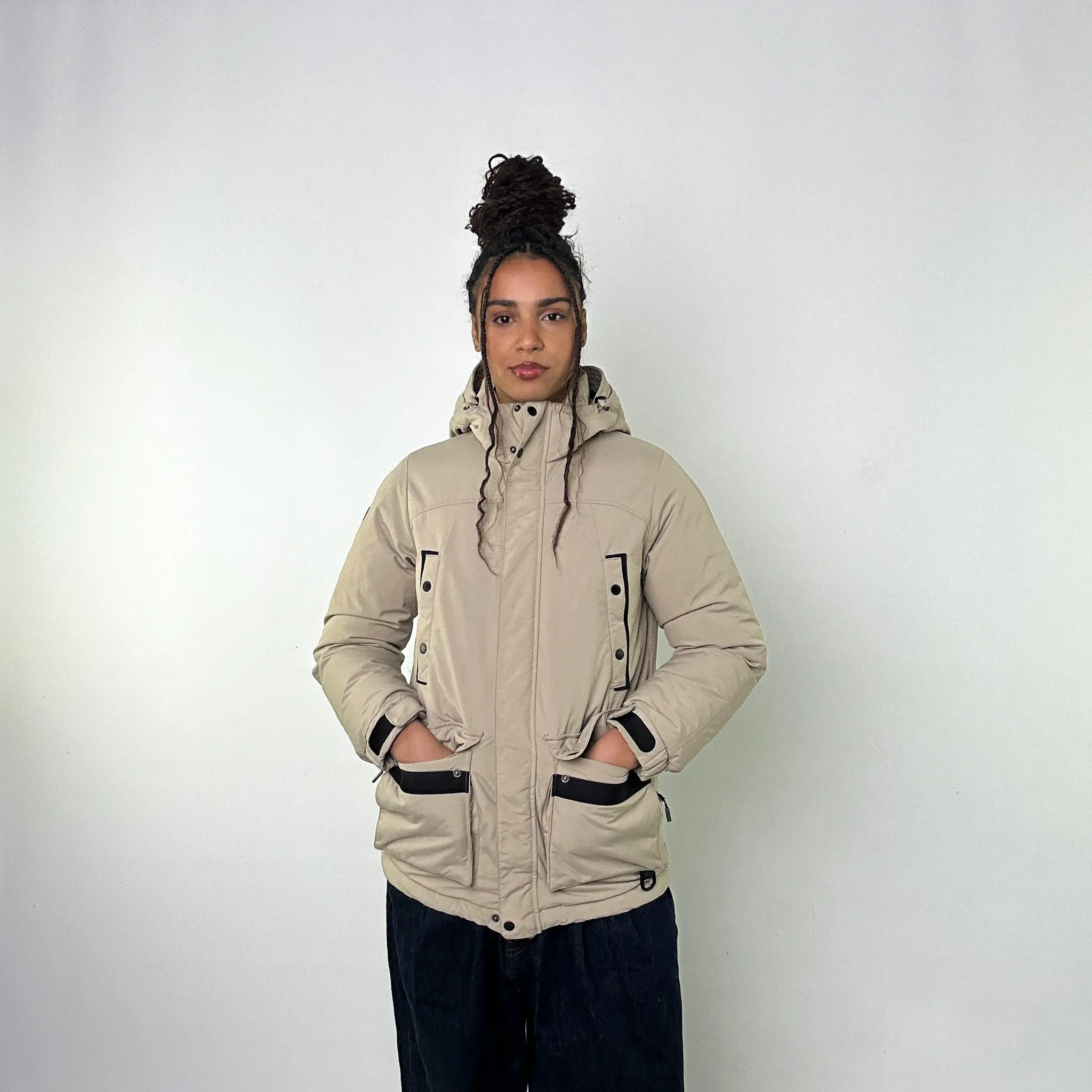 Light Grey 90s Mont Bell Puffer Jacket Coat (XS)