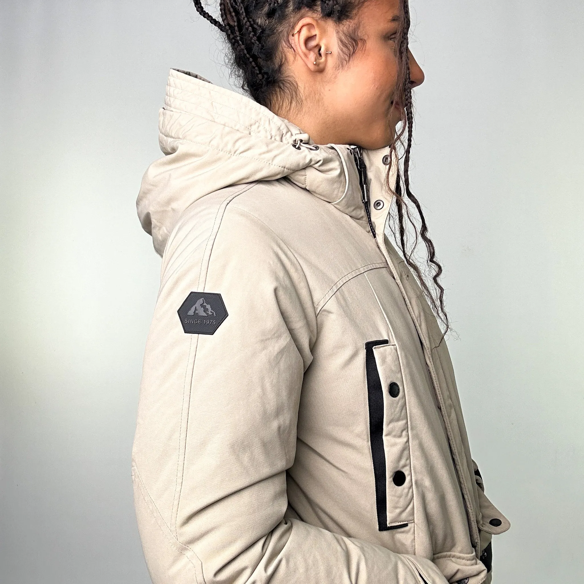 Light Grey 90s Mont Bell Puffer Jacket Coat (XS)