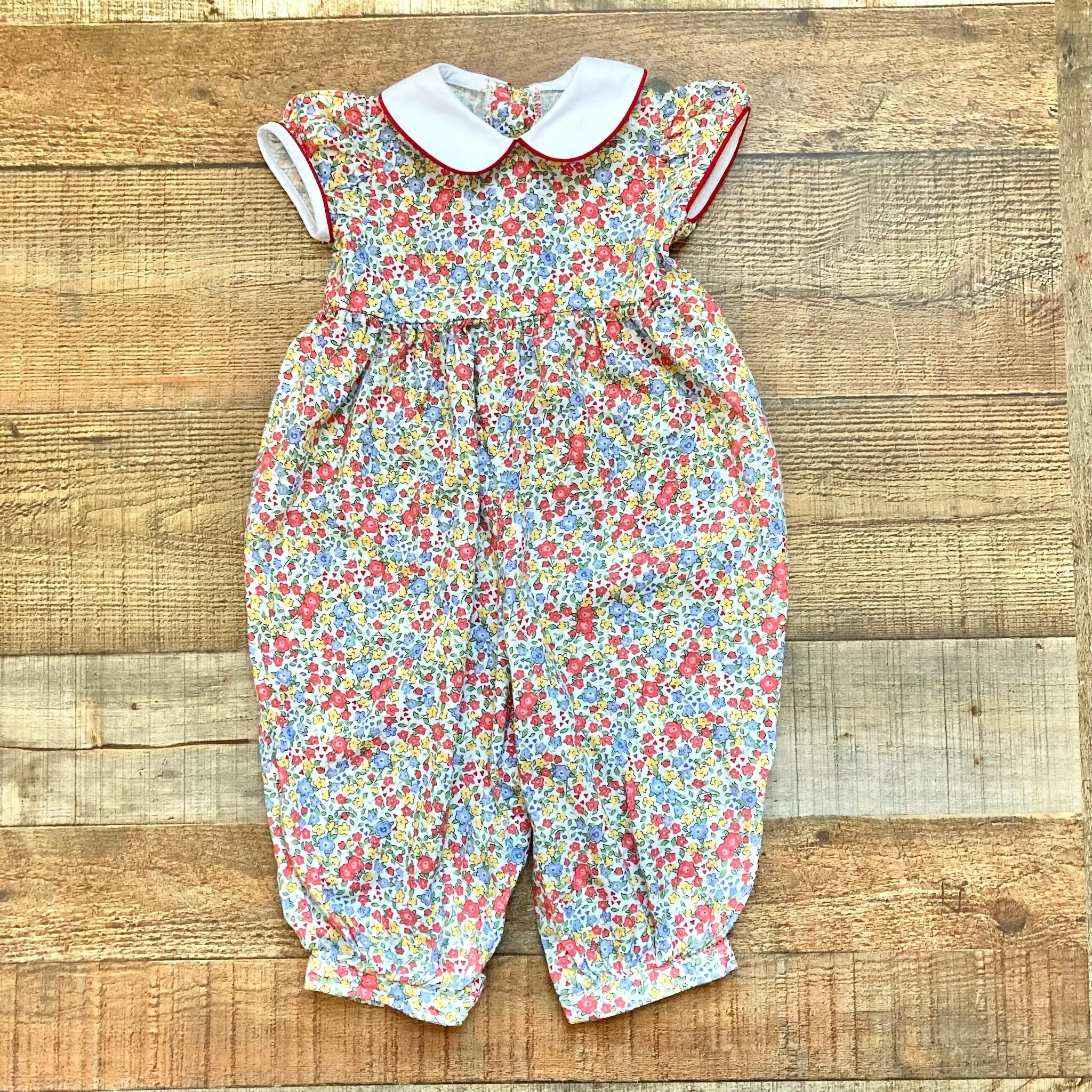 Little English Floral Collared Outfit- Size 12M