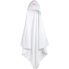 Little English Hooded Towel, Pink Bow