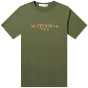 MASTERMIND WORLD Cork Logo Skull T-ShirtOlive